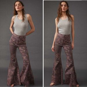 Free People | Just Float On Printed Flare Jeans
